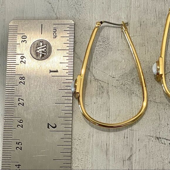 Trina Turk gold tone teardrop loop earrings - Picture 8 of 11